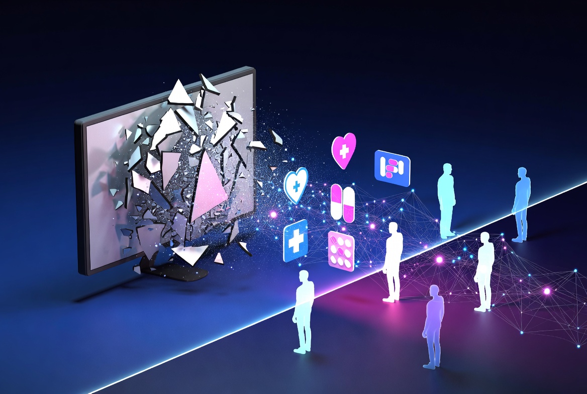 Illustrazione su disinformazione, salute e divario digitale