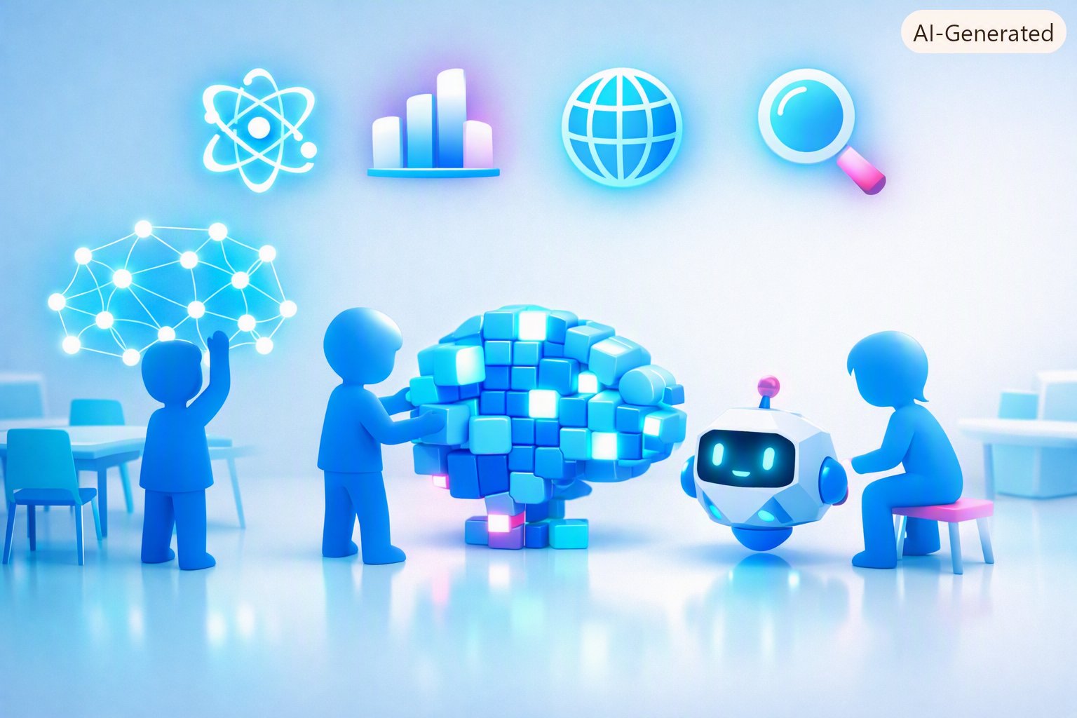 Aula con bambini e elementi di intelligenza artificiale: alfabetizzazione all IA a scuola