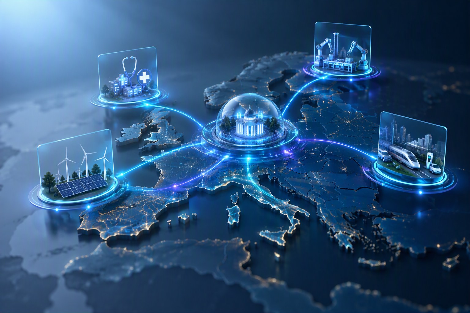 Illustrazione di copertina: Osservatorio europeo sull'intelligenza artificiale: il bando della Commissione per misurarne l'adozione e gli effetti su lavoro ed economia